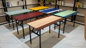 Meja lipat portable aluminium serbaguna untuk jualan dan piknik outdoor di